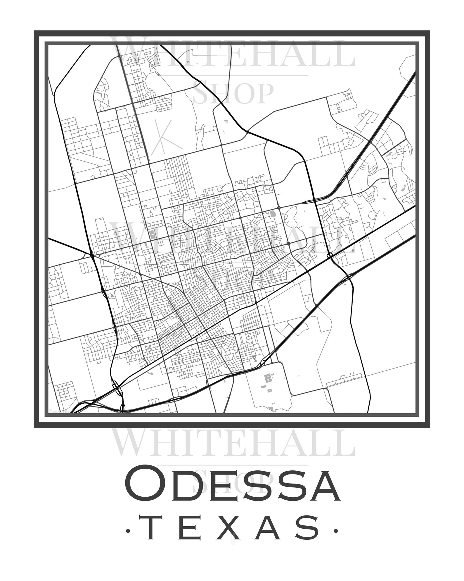 Odessa Texas Map digital Download - Etsy UK