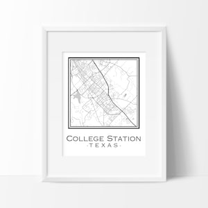 College Station Texas Map [digital Download] - Etsy