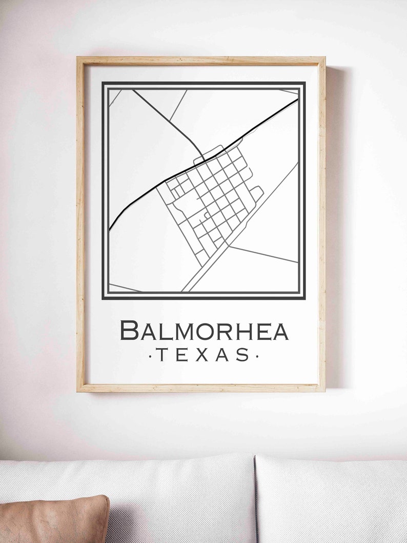 Balmorhea Texas Map digital Download Etsy