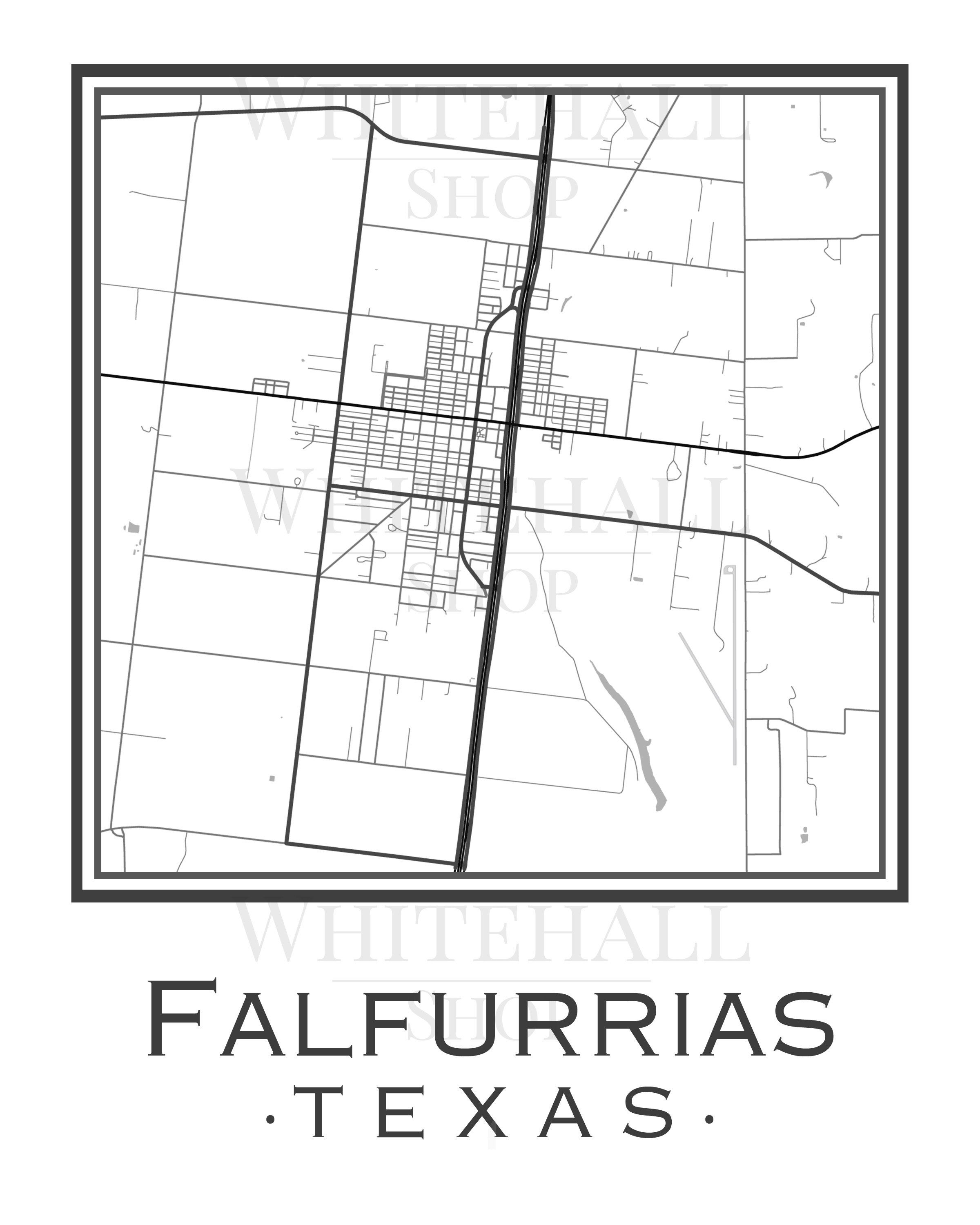 Mapa de Falfurrias Texas Descarga digital Etsy México