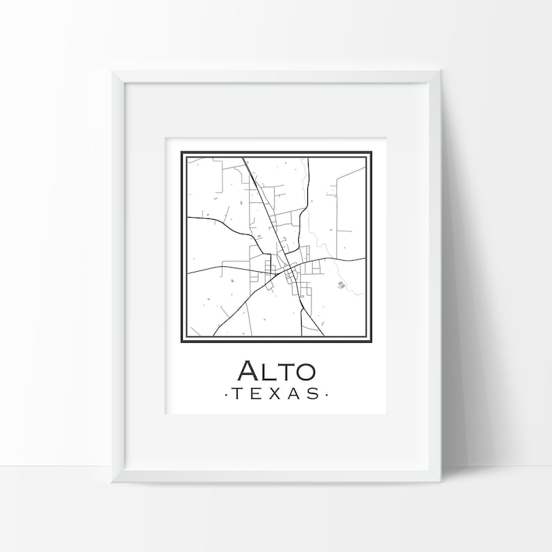Alto Texas Map digital Download Etsy Canada