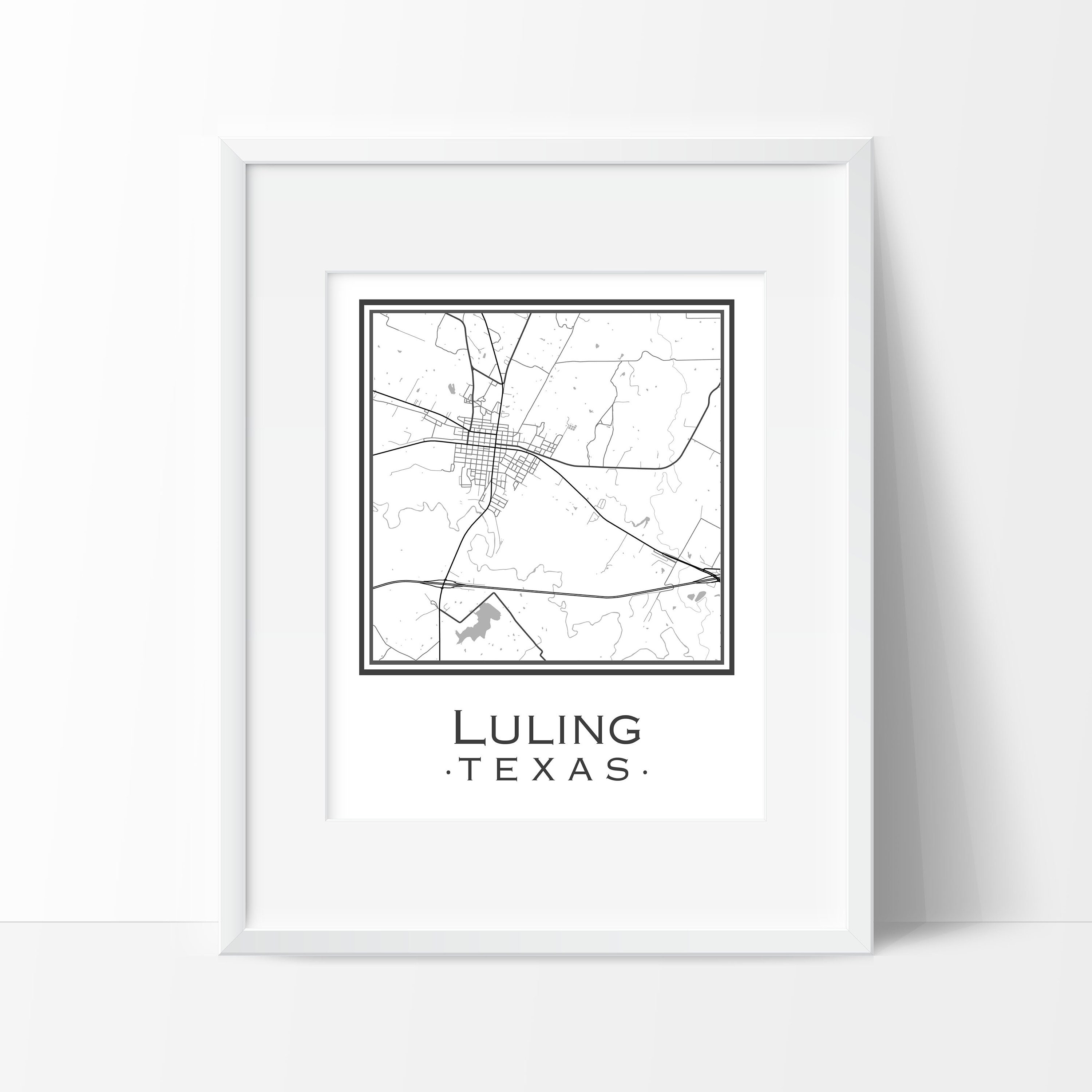 Luling Texas Map Digital Download Etsy 日本