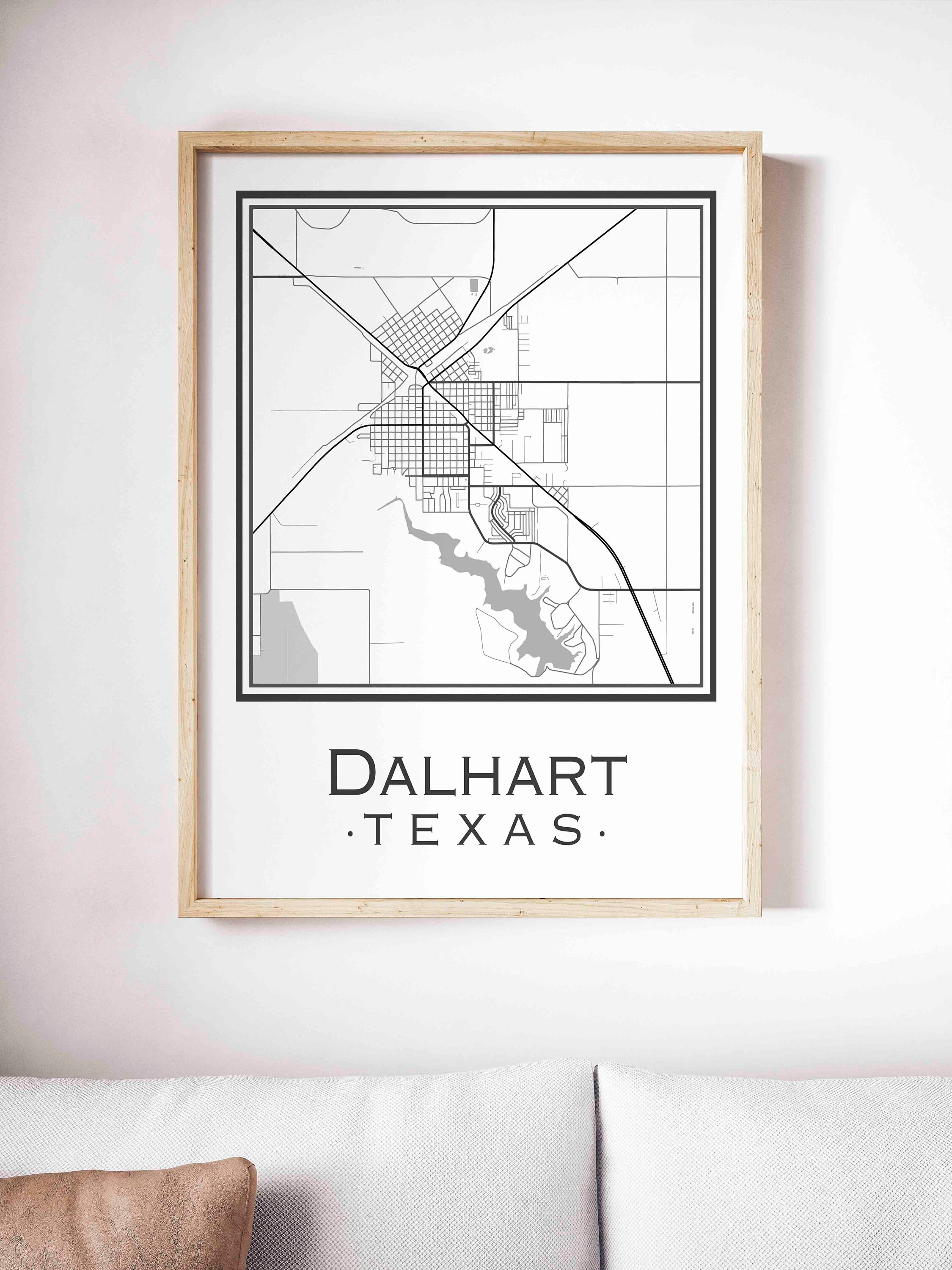 Dalhart Texas Map Digital Download Etsy Il Qu3e 