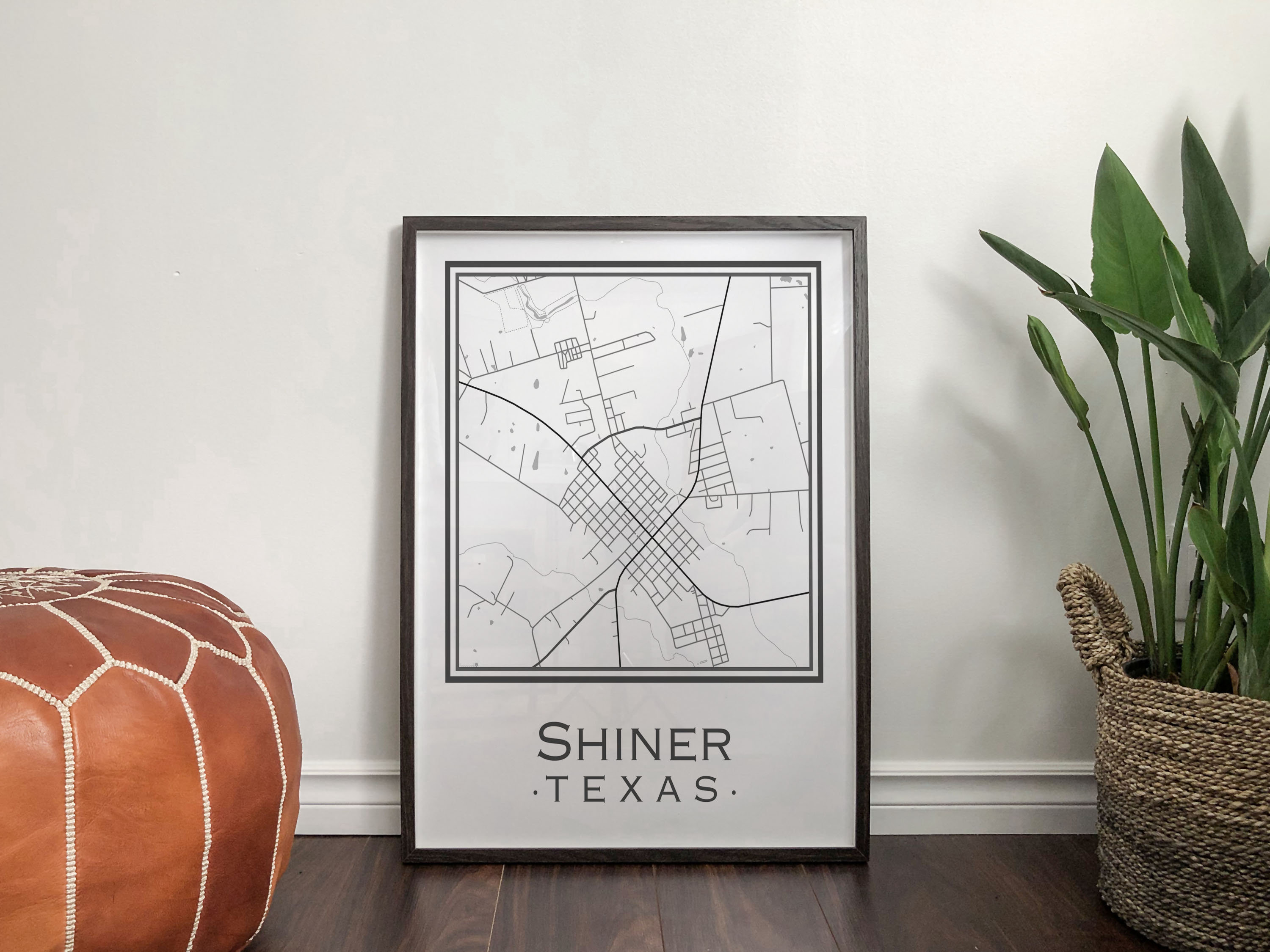 Shiner Texas Map [Digital Download]