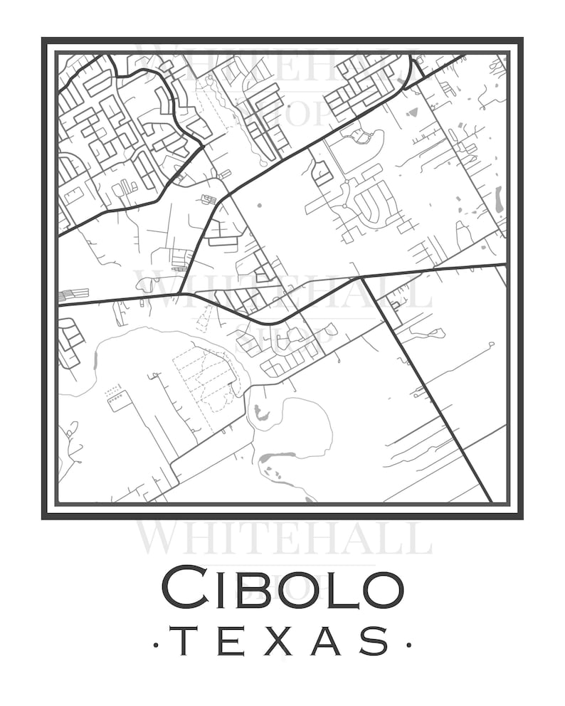 Cibolo Texas Map digital Download Etsy