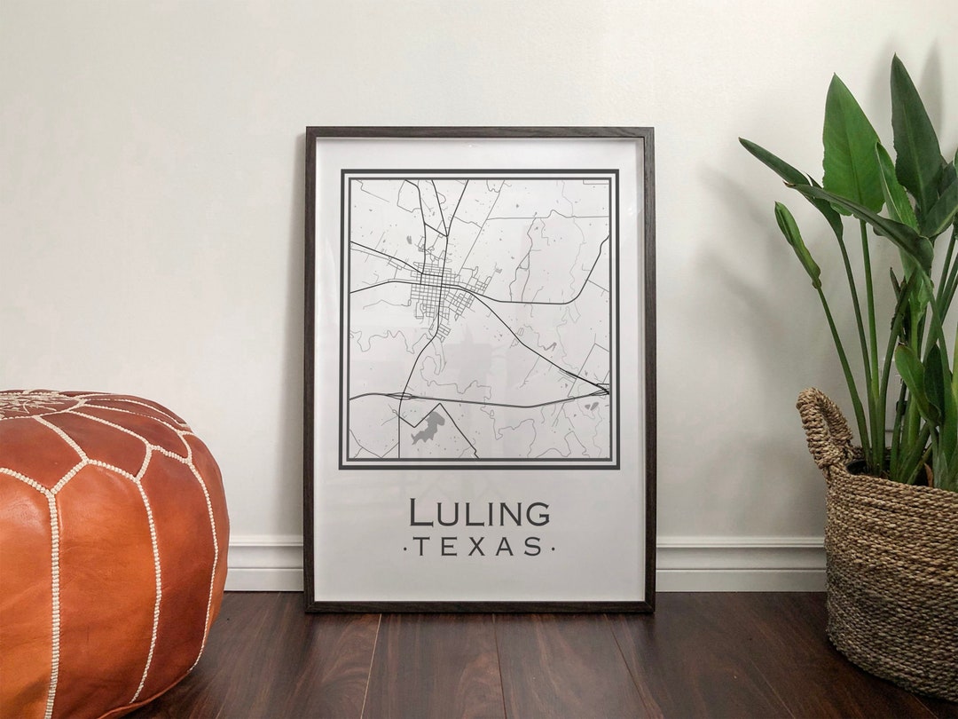 Luling Texas Map digital Download Etsy