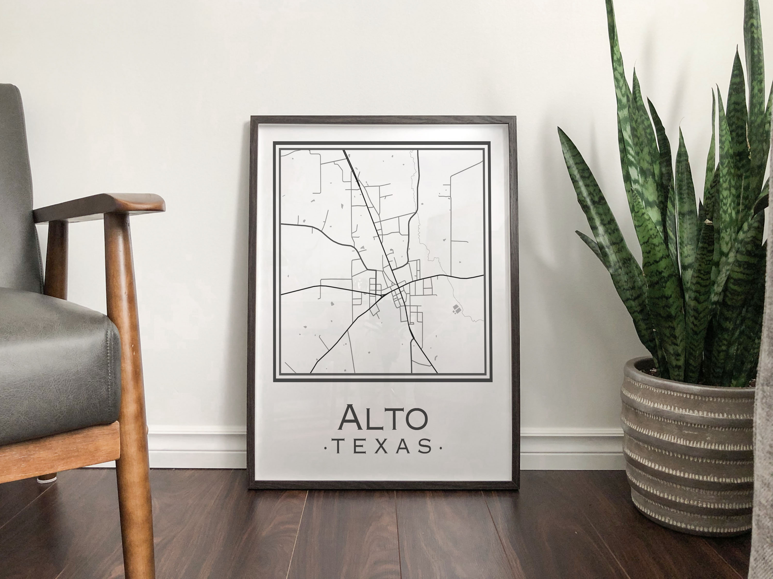 Alto Texas Map digital Download Etsy