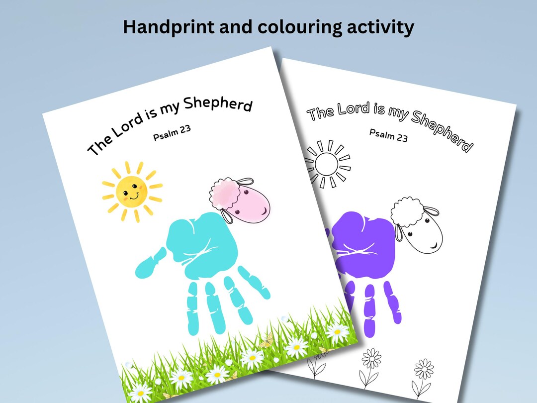 Psalm 23 Handprint Printable Craft the Lord is My Shepherd Handprint ...