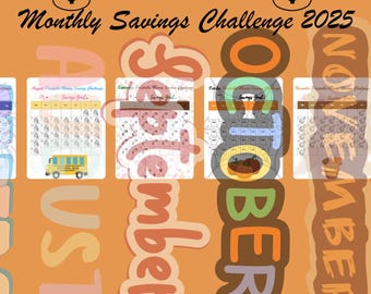 July–December Printable Monthly Savings Challenge – Holiday Edition!
