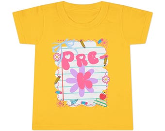Pre-K Toddler T-Shirt, Cute Kids Tee, Back to School Shirt, Preschool Apparel, Fun Toddler Outfit