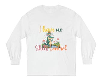 Bookworm Unisex Long Sleeve Tee, I Have No Shelf Control, Book Lover Shirt, Funny Reading Gift, Shelfie Queen Top, Librarian Apparel