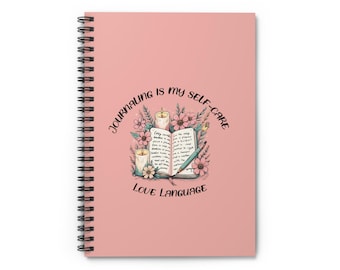 Self-Care Journal - Love Language Notebook, Inspirational Spiral Notebook, Journaling Gift, Mindfulness Journal, Self-Help Writing