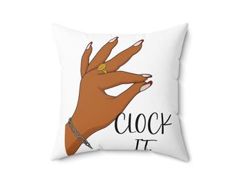 Chic Quote Pillow, Decorative Throw Pillow, Modern Square Cushion, Home Decor Accent, Gift for Her