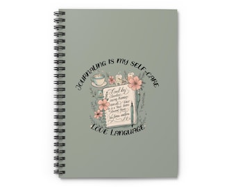 Self-Care Journal - Love Language Notebook, Inspirational Spiral Notebook, Journaling Gift, Mindfulness Journal, Self-Help Writing