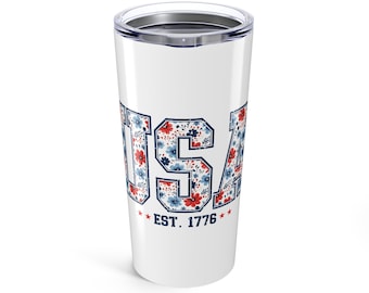 20oz USA Patriotic Tumbler | Perfect for Independence Day, BBQs, Gifts, Travel, and Celebrations