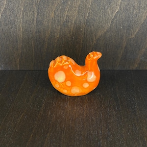 Miniature Ceramic Chicken | Hand-Painted Folk-Inspired Figurine