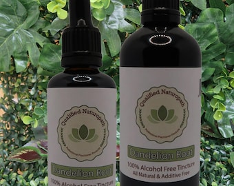 Dandelion Root Herbal Tincture (Alcohol & Glycerin Free) 60ml/110ml - In Glass Bottles