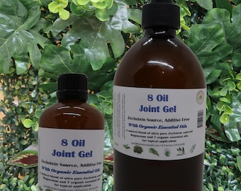 8 Oil Joint Gel - Additive Free 100% Natural Ingredient Gel 100ml/525ml Pump