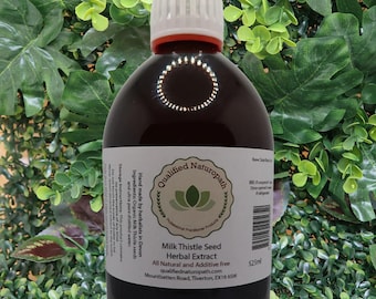 Milk Thistle Seed Herbal Extract - 525ml/1050ml (2x525ml) - In Glass Bottles