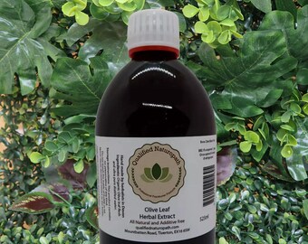 Olive Leaf Herbal Extract - 525ml/1050ml (2x525ml) - In Glass Bottles