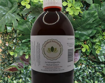 Double Strength Ashwagandha Herbal Extract – 525ml/1050ml (2x525ml) - In Glass Bottles