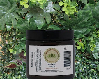 Ozonated Cold Pressed Olive Oil - Additive Free - 120g Glass Jar