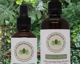 Barberry Bark Herbal Tincture (Alcohol & Glycerin Free) 60ml/110ml - In Glass Bottles