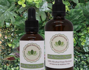 Milk Thistle Seed Herbal Tincture (Alcohol & Glycerin Free) 60ml/110ml – In Glass Bottles