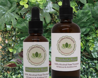 Rhodiola Root Herbal Tincture (Alcohol & Glycerin Free) 60ml/110ml – In Glass Bottles