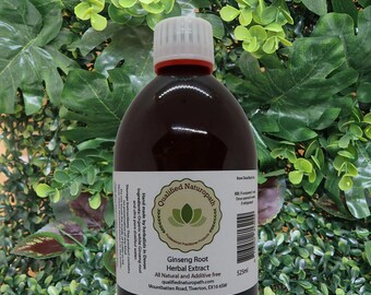 Ginseng Root Herbal Extract - 525ml/1050ml (2x525ml) - In Glass Bottles