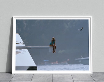 Prinses Diana op jacht, fotografie-afdrukken, duikplank, retroposter, zwart-witte muurkunst, museumkwaliteitsposter, digitale download