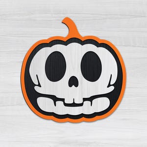 Halloween Pumpkin SVG, Laser Cutting File, Halloween Sign, Halloween Skull, Halloween Laser File, Halloween Decoration, Pumpkin Skull