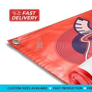 Custom Vinyl Banner – Indoor & Outdoor | Full Color, Waterproof, Grommets | Personalized Event, Business, Party Sign Fast Turnaround