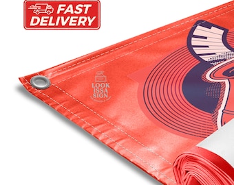 Custom Vinyl Banner: Full Color, Waterproof, with Grommets