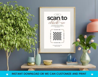 Airbnb-bordenbundel: bewerkbare huisregels, wifi, uitchecken (canva-sjablonen: digitale download, A4-formaat)