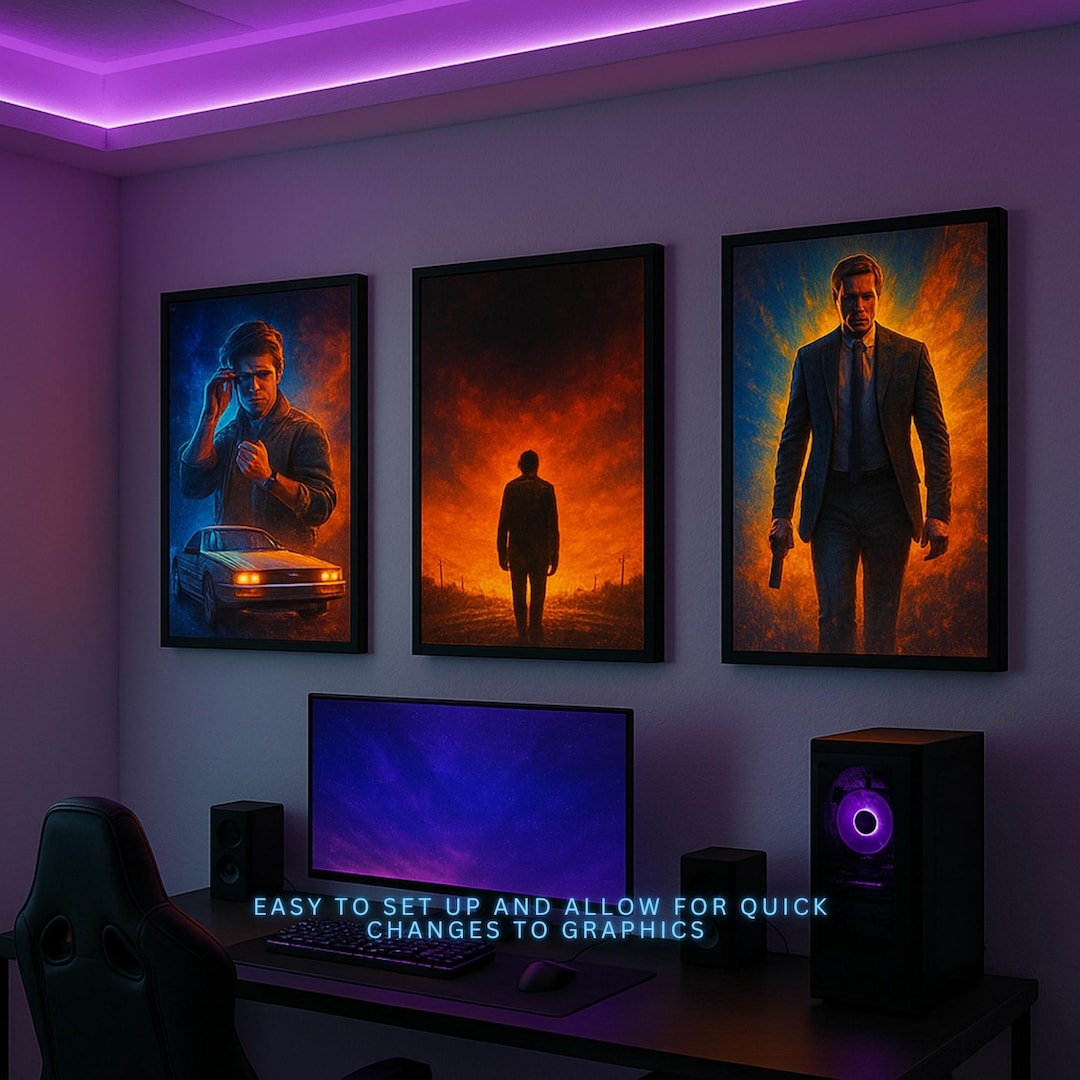 Custom LED Backlit Movie Poster Frame: Ultra-thin Light Box Display - Etsy