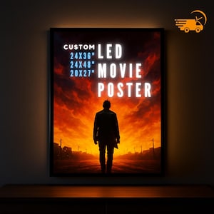 Custom LED Backlit Movie Poster Frame: Ultra-Thin Light Box Display