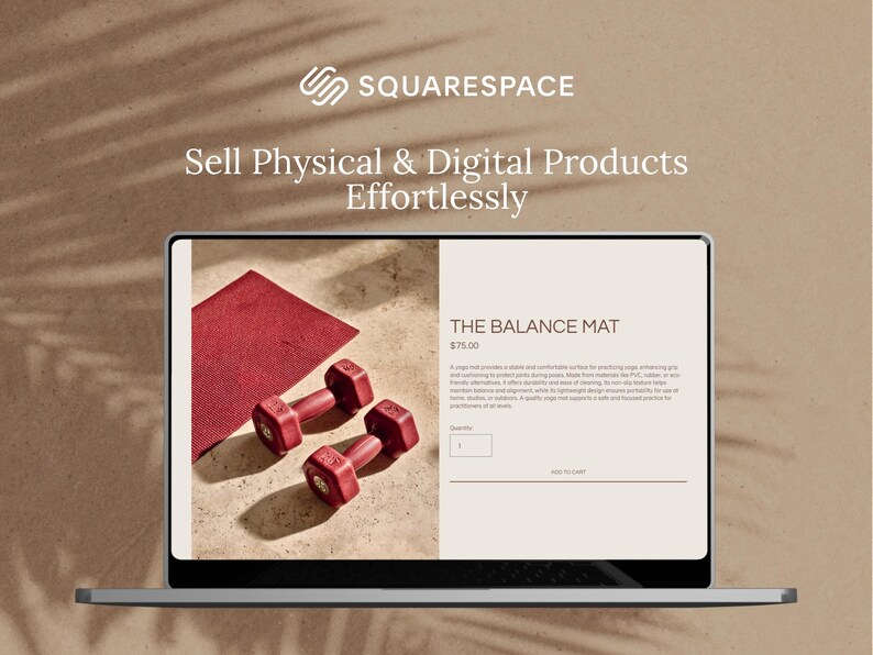 Fitness Coach Squarespace Template | Yoga, Pilates Trainer Website with Podcast, Course, Blog & Shop