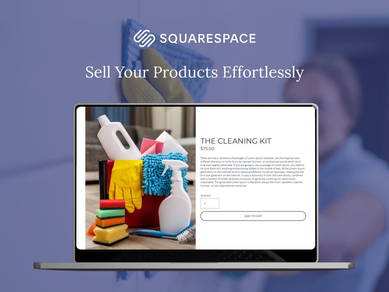 Squarespace Template for Service Business, Cleaning, Housekeeping, Maid