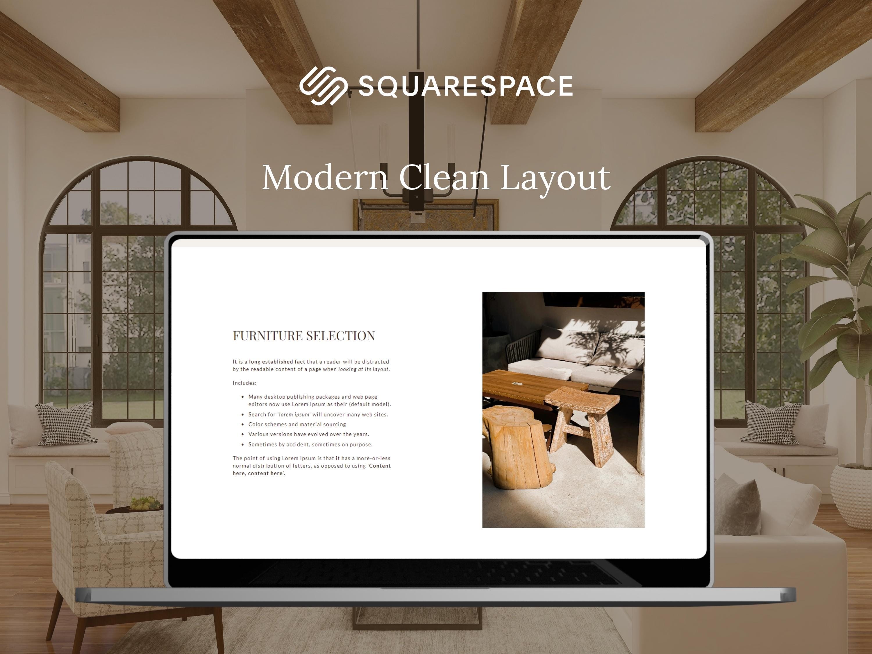 Interior Design Squarespace Template, Minimal Luxury 7.1 Website for ...