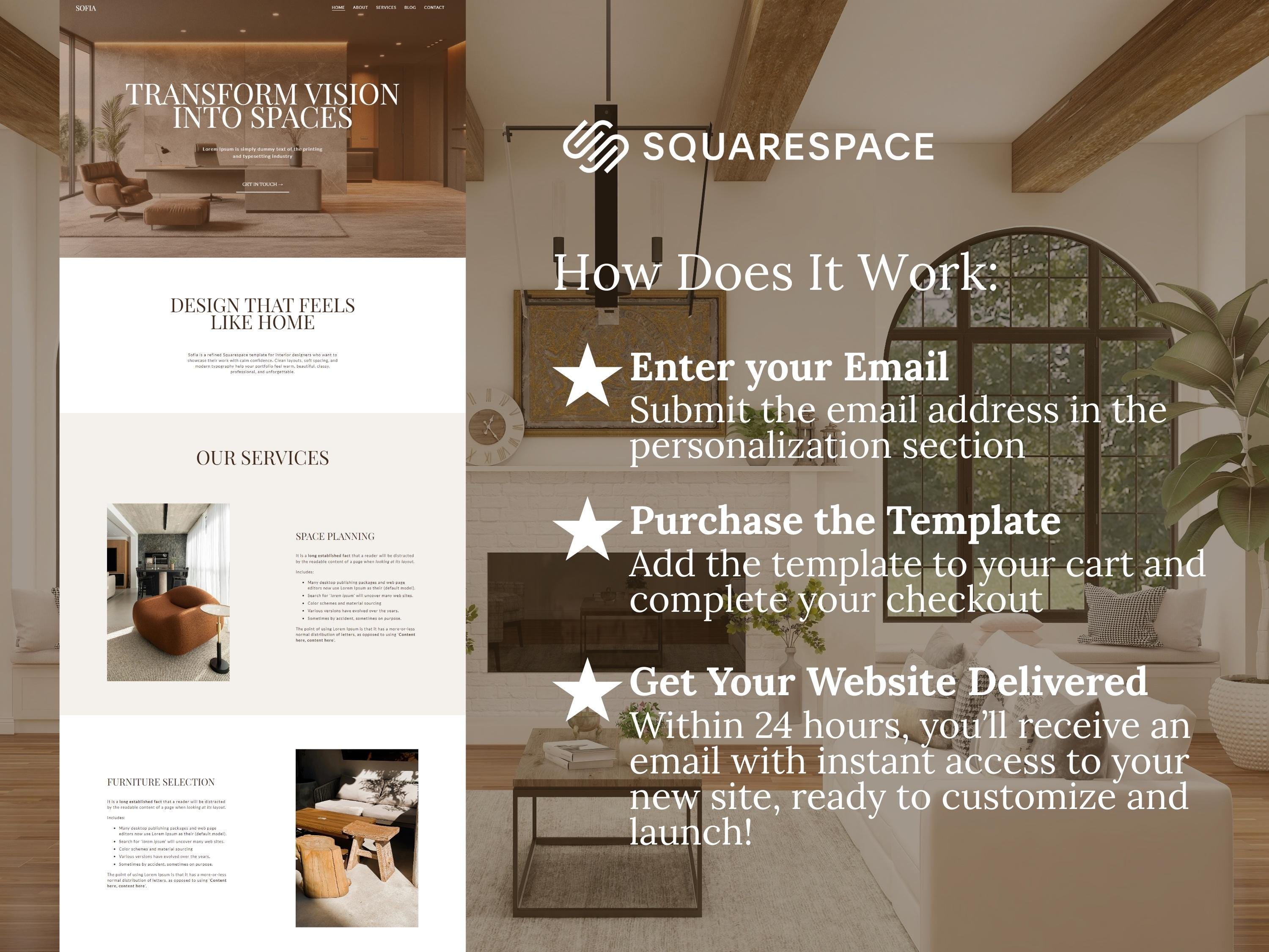 Interior Design Squarespace Template, Minimal Luxury 7.1 Website for ...