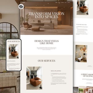 Interior Design Squarespace Template, Minimal Luxury 7.1 Website for ...