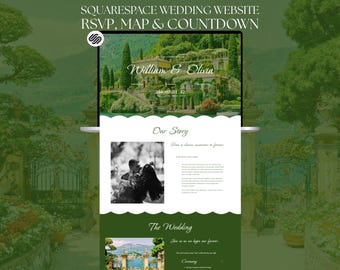 Hochzeit in Italien – Hochzeit, Hochzeit, Hochzeit, Squarespace Website Template, Antwortkarten, Karte & Countdown