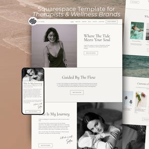 Squarespace-sjabloon Therapeut, levenscoach, counselor, psycholoog, Minimal 7.1-website met blog en boeking