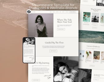Squarespace Template Therapeut, Life Coach, Counselor, Psychologe, Minimal 7.1 Website mit Blog & Buchung