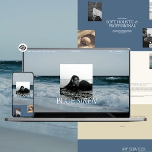 Squarespace Template Therapeut, Counselor, Psychologe, Wellness Life Coach, Modern Blue Minimal 7.1 Website