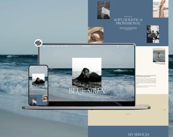 Squarespace Template Therapeut, Counselor, Psychologe, Wellness Life Coach, Modern Blue Minimal 7.1 Website