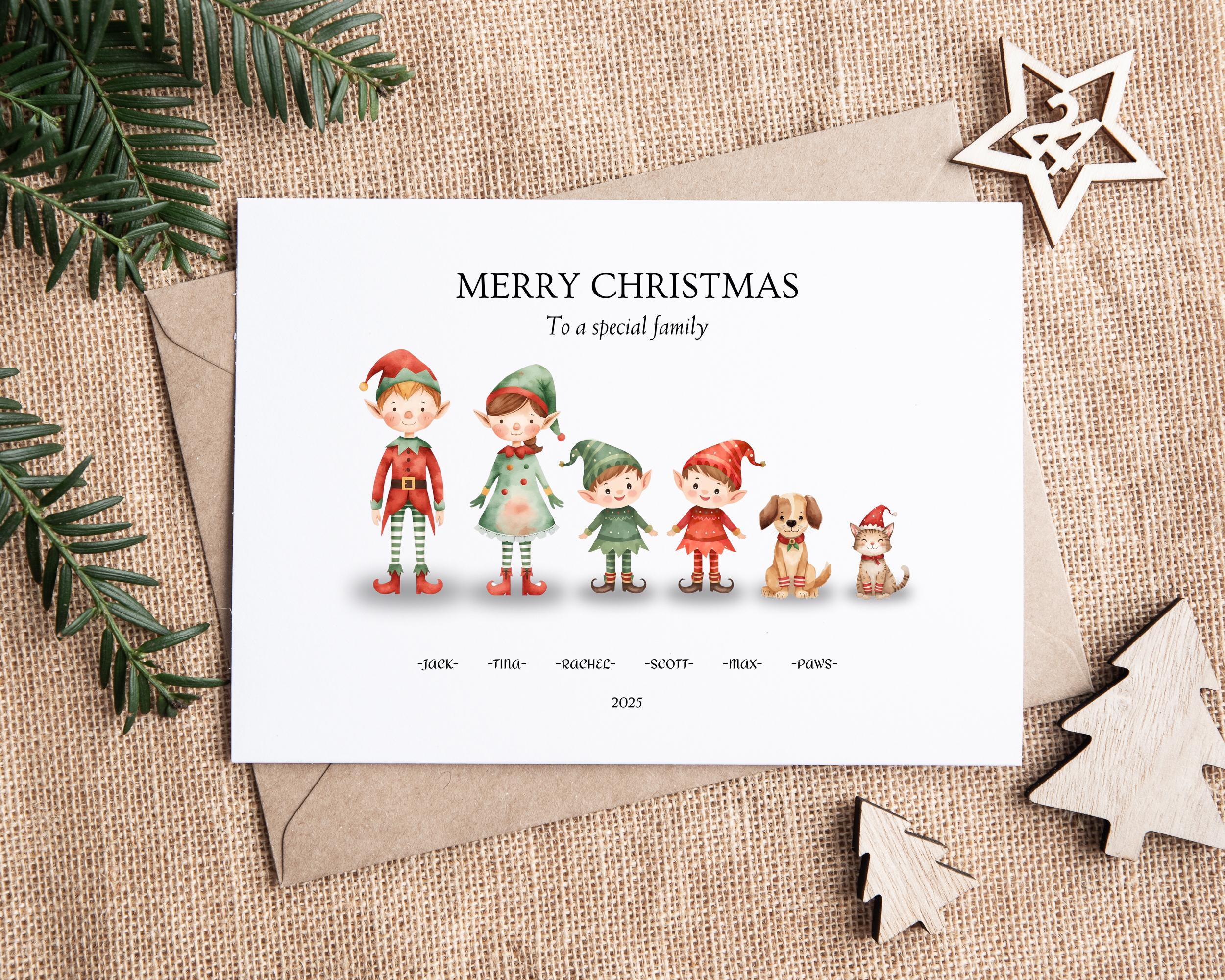 Weihnachtskarte „All The Family“ Von Second Ave – Hochwertig, Recycelbar & Mit Umschlag