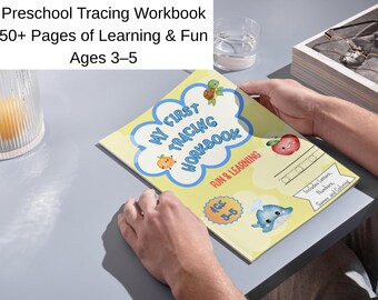 Preschool Tracing Workbook | Alphabet & Numbers | Ages 3–5 Printable PDF
