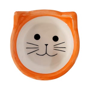 Handmade Ceramic Cat Bowl, Whisker Friendly Food and Water Dish, Unique Cat Dish for Kittens & Cats, Dishwasher and Microwave Safe.